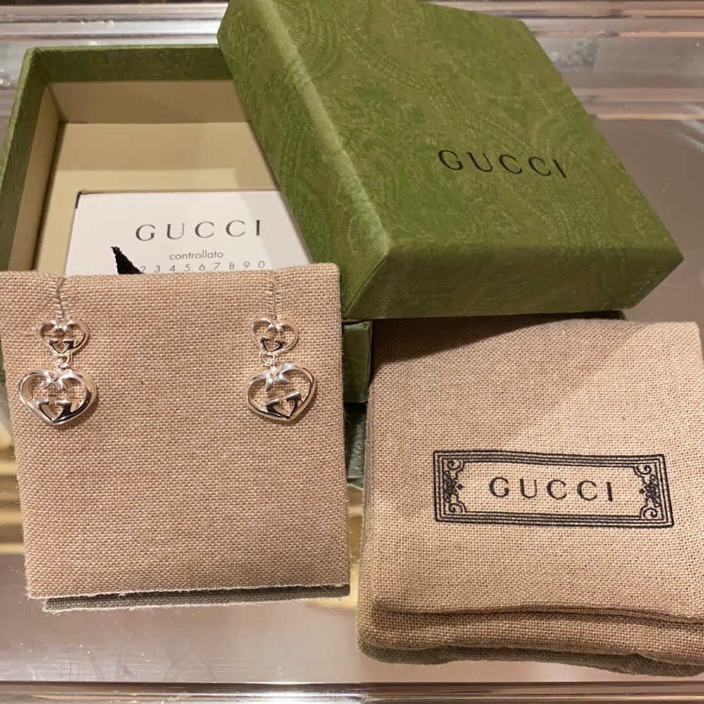 Gucci Double Heart Earrings